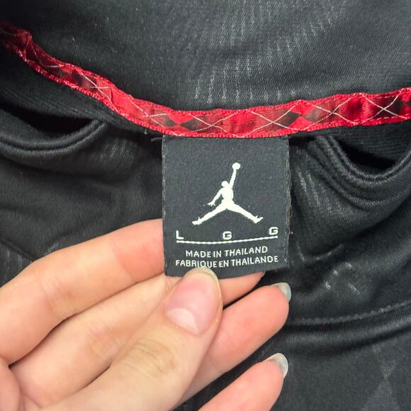 Nike Air Jordan Geometric Diamond Black Mens Large Full Zip Jumpman Track Jacket - Picture 5 of 11